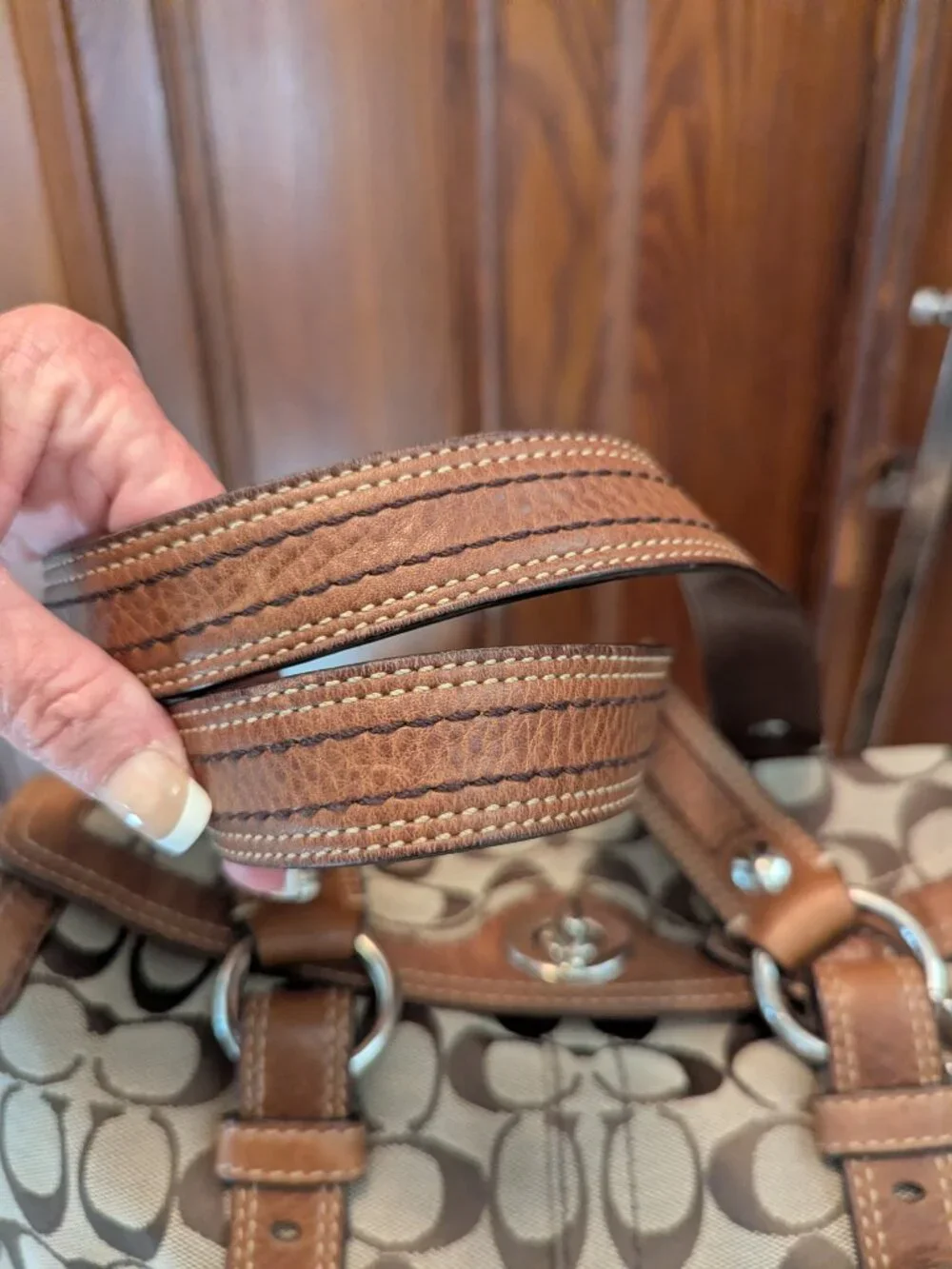 Coach Chelsea Signature Jacquard Turnlock Satchel